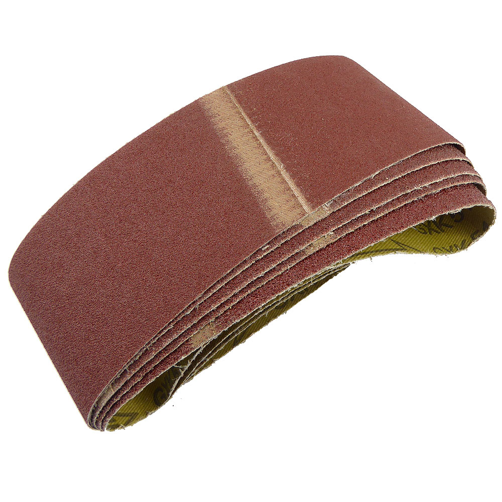 75mm x 457mm Sanding Belt Assorted Grit Pack of 5